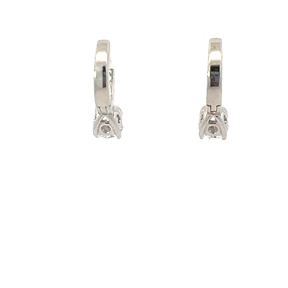 925 Sterling Silver Cubic Zirconia Huggies