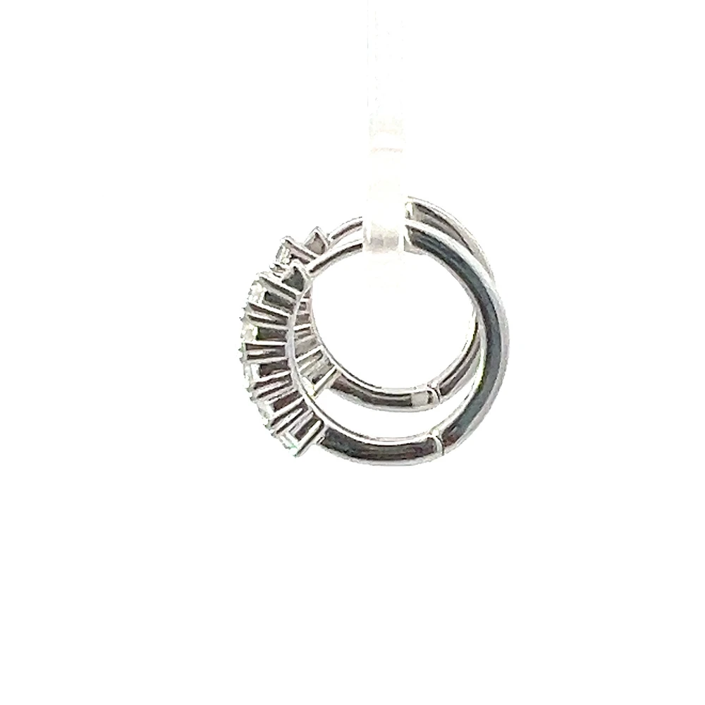 925 Silver Earrings Cubic Zirconia Huggies