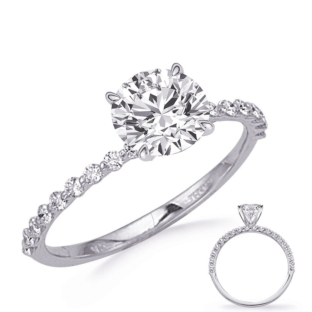 Platinum Round Brilliant Cut Diamond Ring 