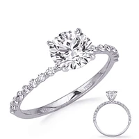 Platinum Round Brilliant Cut Diamond Ring 