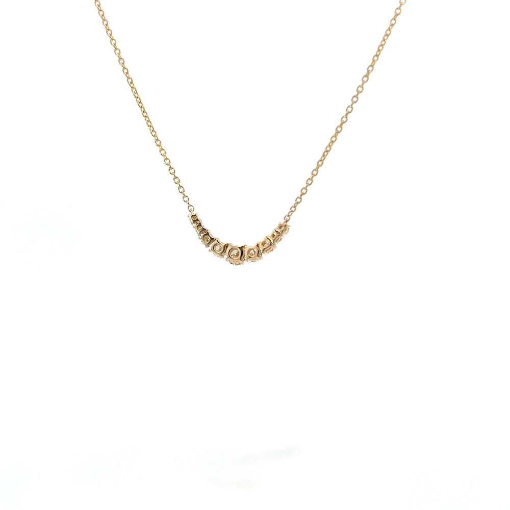 14K Yellow Gold 0.50cttw Diamond Necklace, 18"
