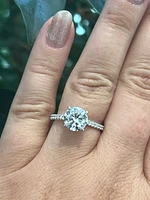 14K White Gold 2.31cttw Lab Grown Round Diamond Engagement Ring - /