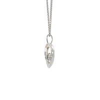 Sterling Silver 0.05cttw Diamond Heart Pulse Pendant, 18"