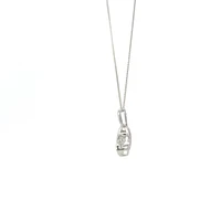 10K White Gold 0.05 Diamond Pulse Pendant, 18"