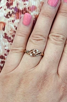 10K White & Rose Gold 0.06cttw Diamond Ring