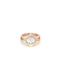 14K Rose Gold 2.17cttw Lab Grown Pear Cut Diamond Ring