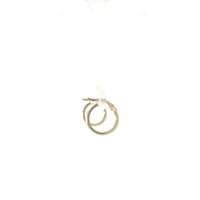 10K Yellow Gold Enamel Hoop Earrings