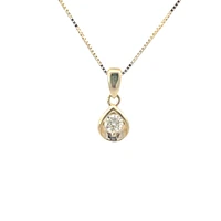 10K Gold cttw Canadian Diamond Solitaire Necklace