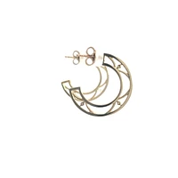 10K Yellow Gold 0.06cttw Diamond Earrings