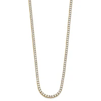 14K Yellow Gold 10.00cttw Lab Grown Diamond Tennis Style Necklace - 16”
