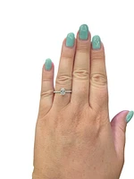 14K White Gold 0.78cttw Oval Cut Canadian Diamond Engagement Ring - /