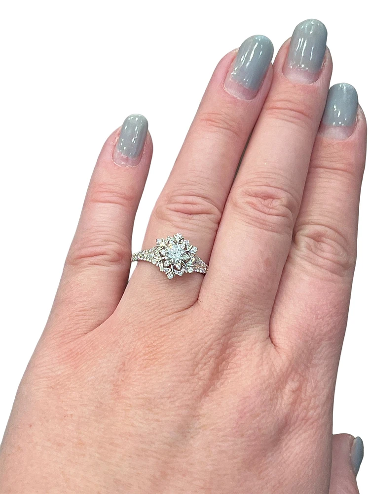Previously Loved - Enchanted Disney Elsa 0.63 CT. T.W. Diamond Snowflake Engagement Ring 14K White Gold