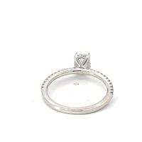 14K White Gold 0.78cttw Oval Cut Canadian Diamond Engagement Ring - /