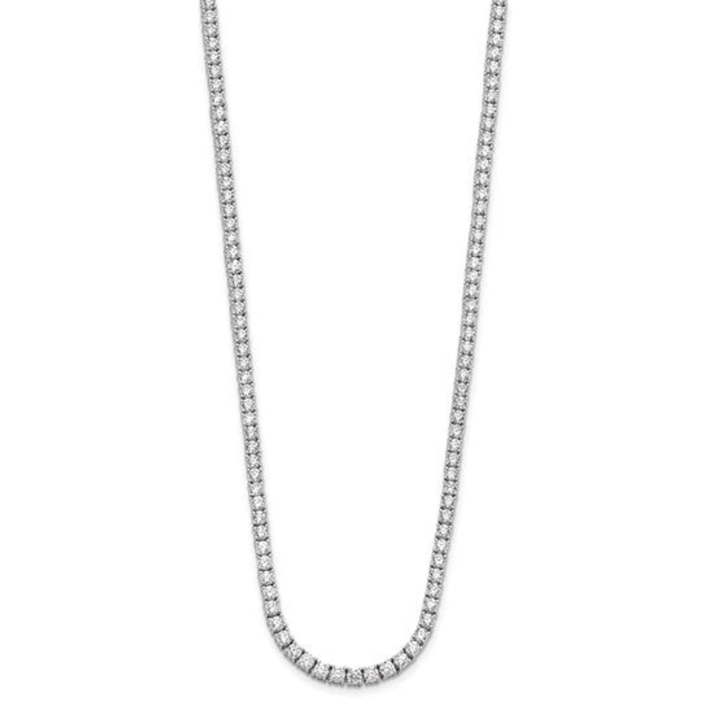 14kw 10.00cttw Lab Grown Diamond Tennis Style Necklace - 16”