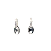 925 Sterling Silver Huggies with Dangling Marina