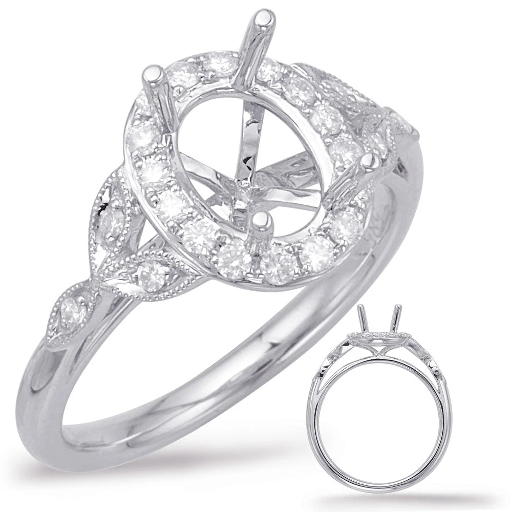 14K Oval Cut Diamond Ring