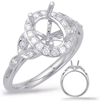 14K Oval Cut Diamond Ring