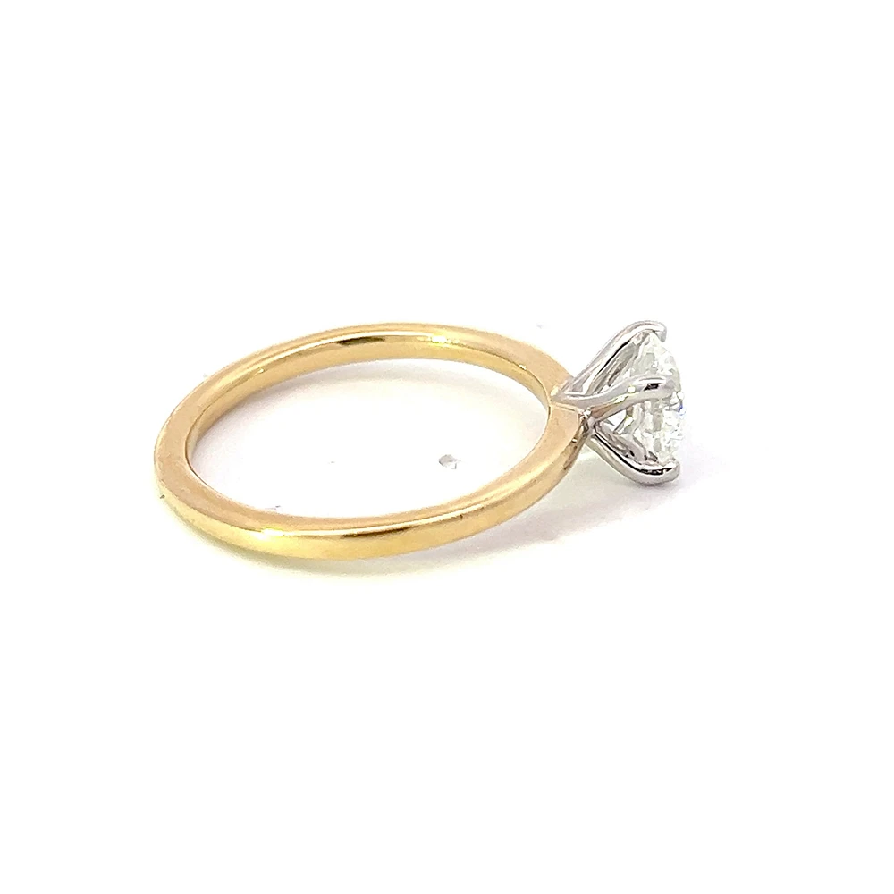 14K Gold 1.01cttw Round Brilliant Cut Canadian Diamond Engagement Ring