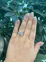 14K White Gold 2.31cttw Lab Grown Round Diamond Engagement Ring - /