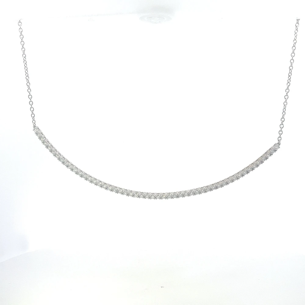 14K White Gold 3.00 cttw Lab Grown Diamond Necklace