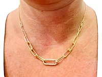 10K Yellow Gold 0.82 cttw Diamond Necklace - 18"