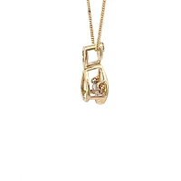 10K Yellow Gold Citrine and Diamond Pendant