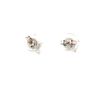 14K White Gold Lab Grown Round Brilliant Cut Diamond Solitaire Claw Set Style Earrings - Carat Total /