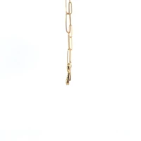 14K Yellow Gold 0.24cttw Diamond Bow Necklace, 18"