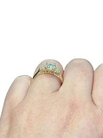 14K Yellow Gold 0.91cttw Lab Grown Cushion Cut Diamond Ring - /