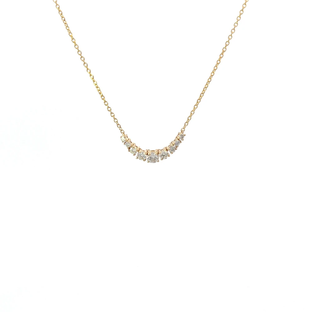 14K Yellow Gold 0.50cttw Diamond Necklace, 18"