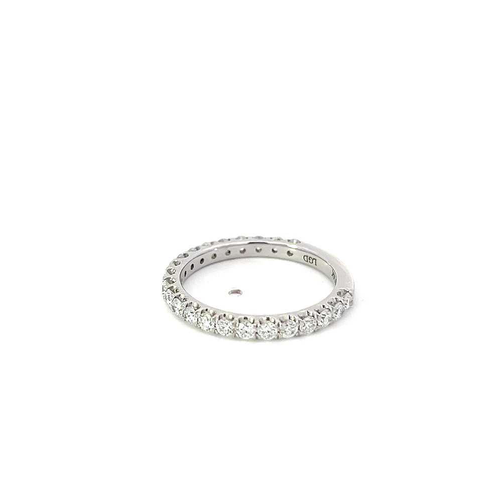 14K White Gold 0.75cttw Lab Grown Diamond Band - /