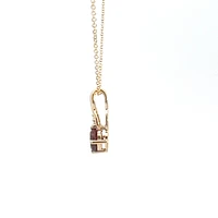 10K Yellow Gold Garnet and Diamond Pendant