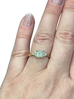 14K Yellow Gold 0.91cttw Lab Grown Cushion Cut Diamond Ring - /