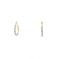 10K Yellow and White Gold Earrings