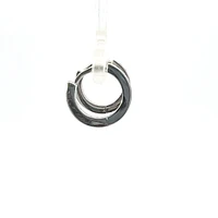 925 Silver Earrings Rainbow Coloured Cubic Zirconia Huggies