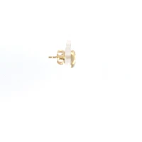 10K Yellow Gold 0.04cttw Diamond Heart Stud Earrings