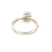 14K White & Yellow Gold 1.60cttw Lab Grown Round Brilliant Cut Diamond Ring