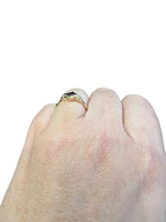 10K Yellow Gold  Created Alexandrite and Diamond Ring, size 7