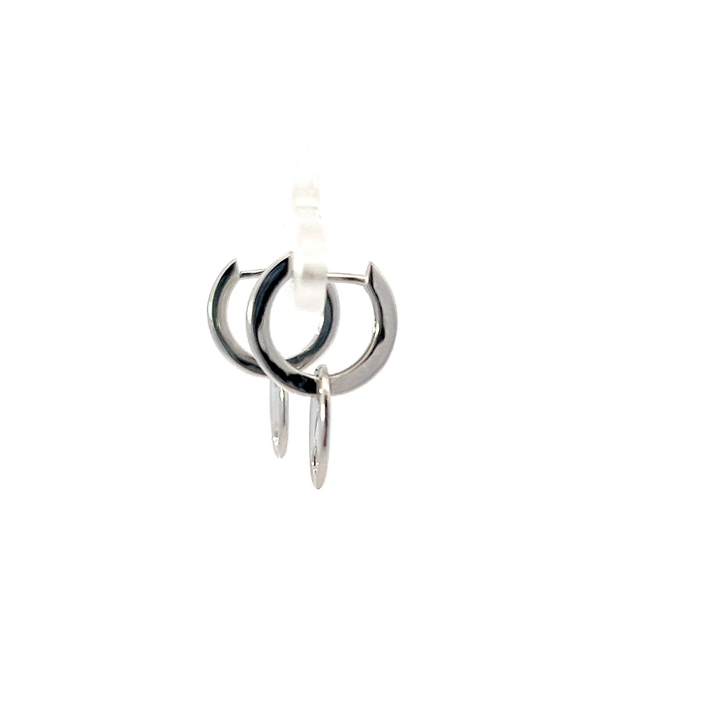 925 Sterling Silver Huggies with Dangling Marina