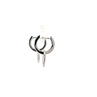 925 Sterling Silver Huggies with Dangling Marina
