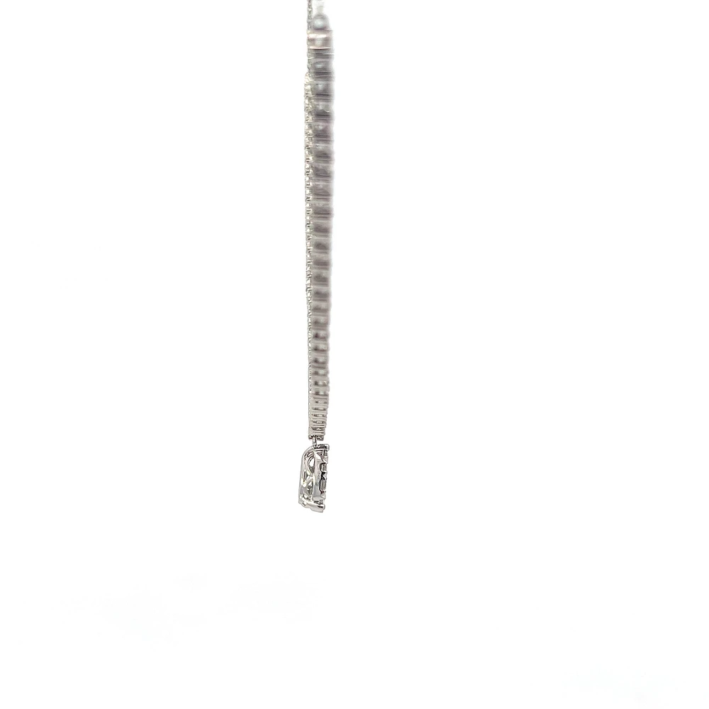 14K White Gold 1.00cttw Diamond Necklace, 18"
