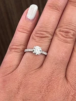 18K White Gold 1.40cttw Lab Grown Diamond Solitaire Engagement Ring