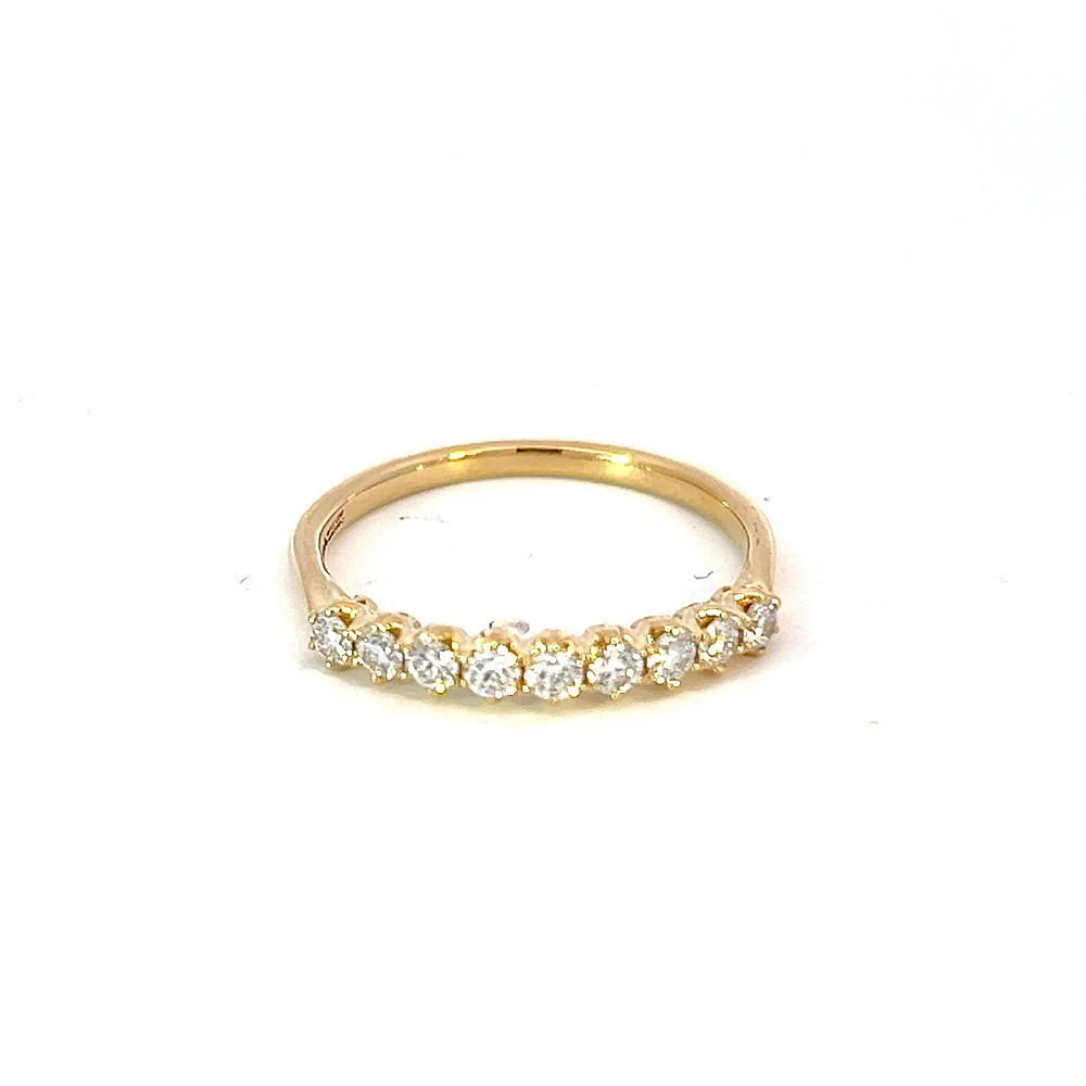 14K Yellow Gold 0.36cttw Canadian Diamond Ring - size 6.5