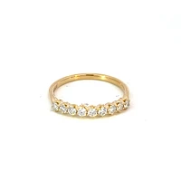 14K Yellow Gold 0.36cttw Canadian Diamond Ring - size 6.5