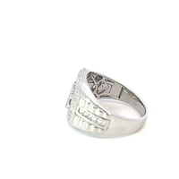 Argent Silver and Cubic Zirconia Horses Head Mens Ring