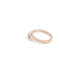10K White & Rose Gold 0.06cttw Diamond Ring