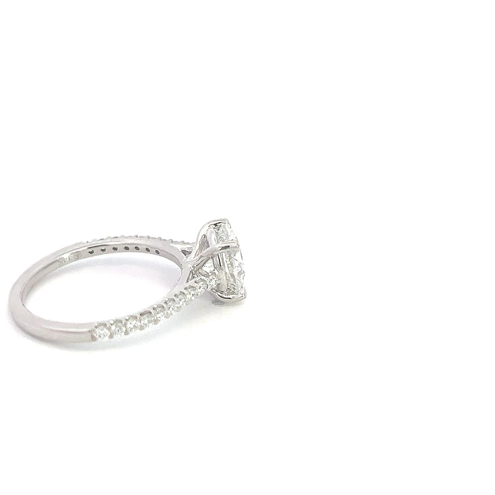 14K White Gold 2.31cttw Lab Grown Round Diamond Engagement Ring - /