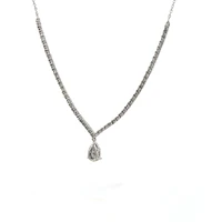 14K White Gold 1.00cttw Diamond Necklace, 18"