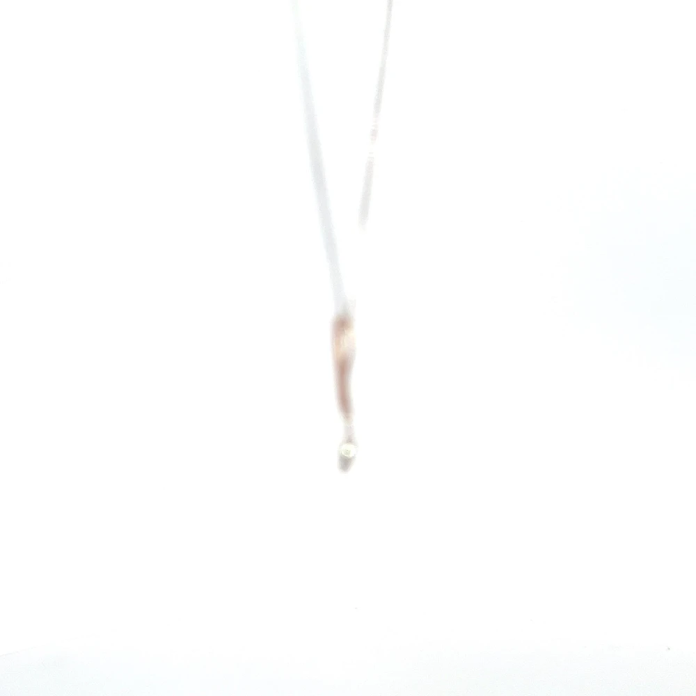 10K White and Rose Gold 0.13cttw Diamond Necklace