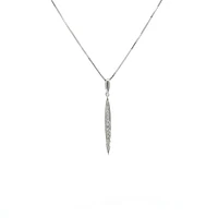 10K White Gold 0.07cttw Diamond Pendant